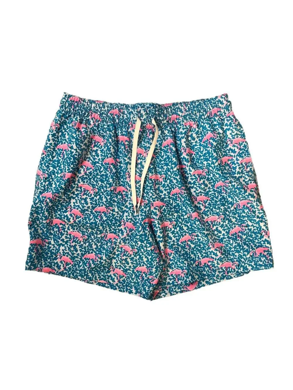 Chubbies Mens Large Swim Shorts Trunks Pink Flamingos Drawstring Mesh Liner